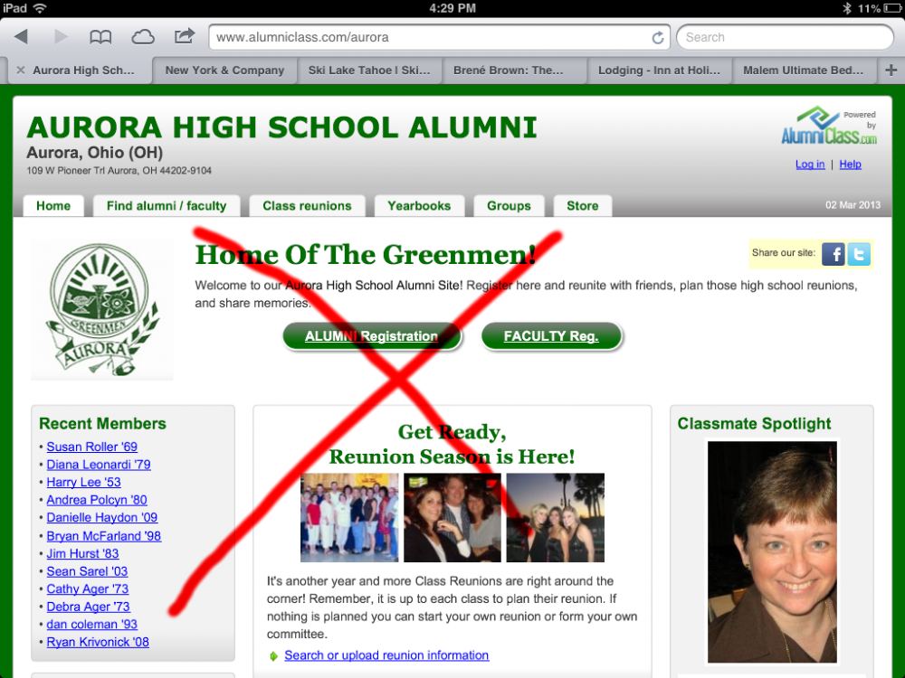 Unofficial Aurora Alumni Website
